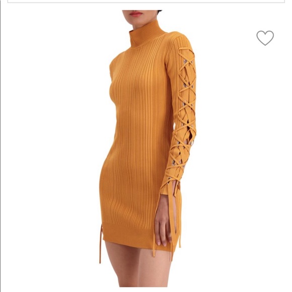 New💕HERVE LEGER LACE UP LONG SLEEVE DRESS💕 - Picture 4 of 10